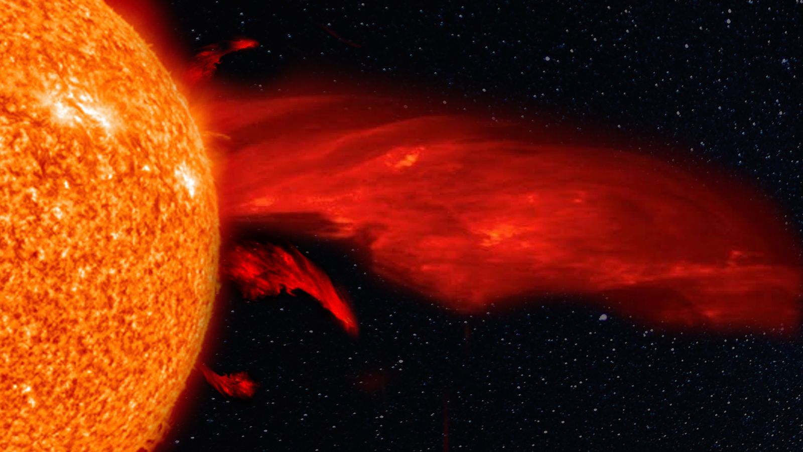 Il·lustració d'una ejecció de massa coronal per part del Sol