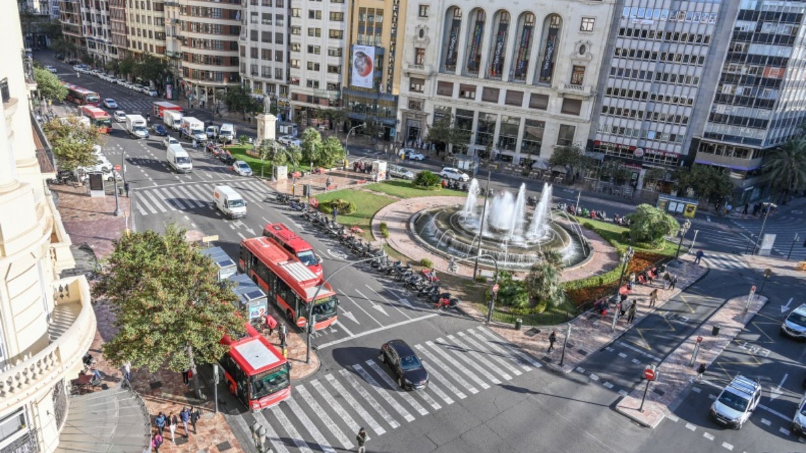 La plaça de l’Ajuntament de València, en una imatge d’arxiu