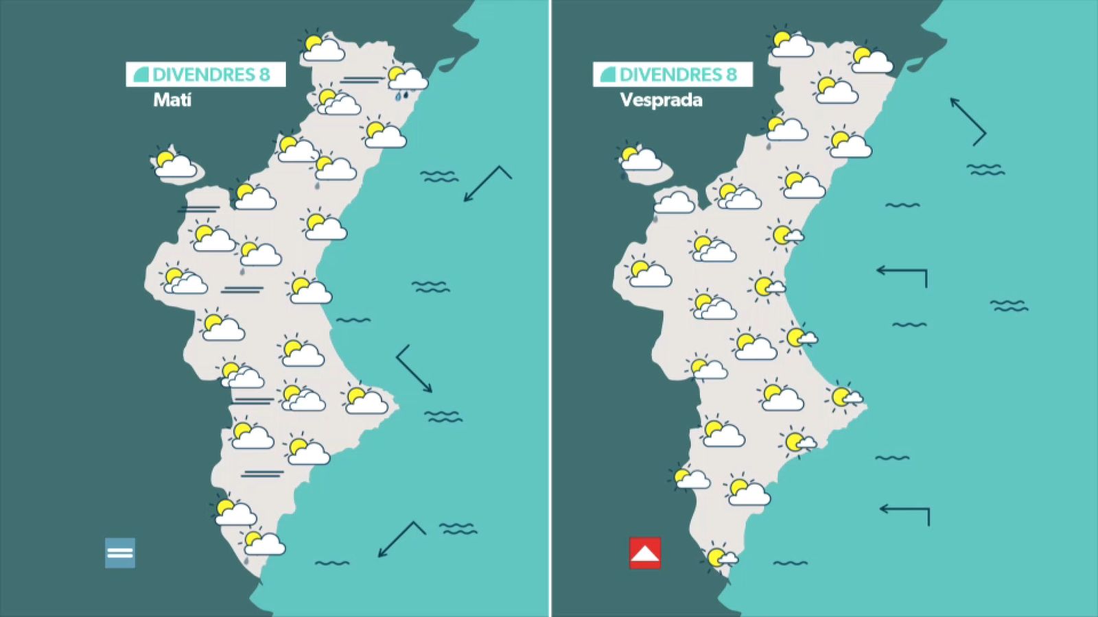 La previsió divendres 8 de maig