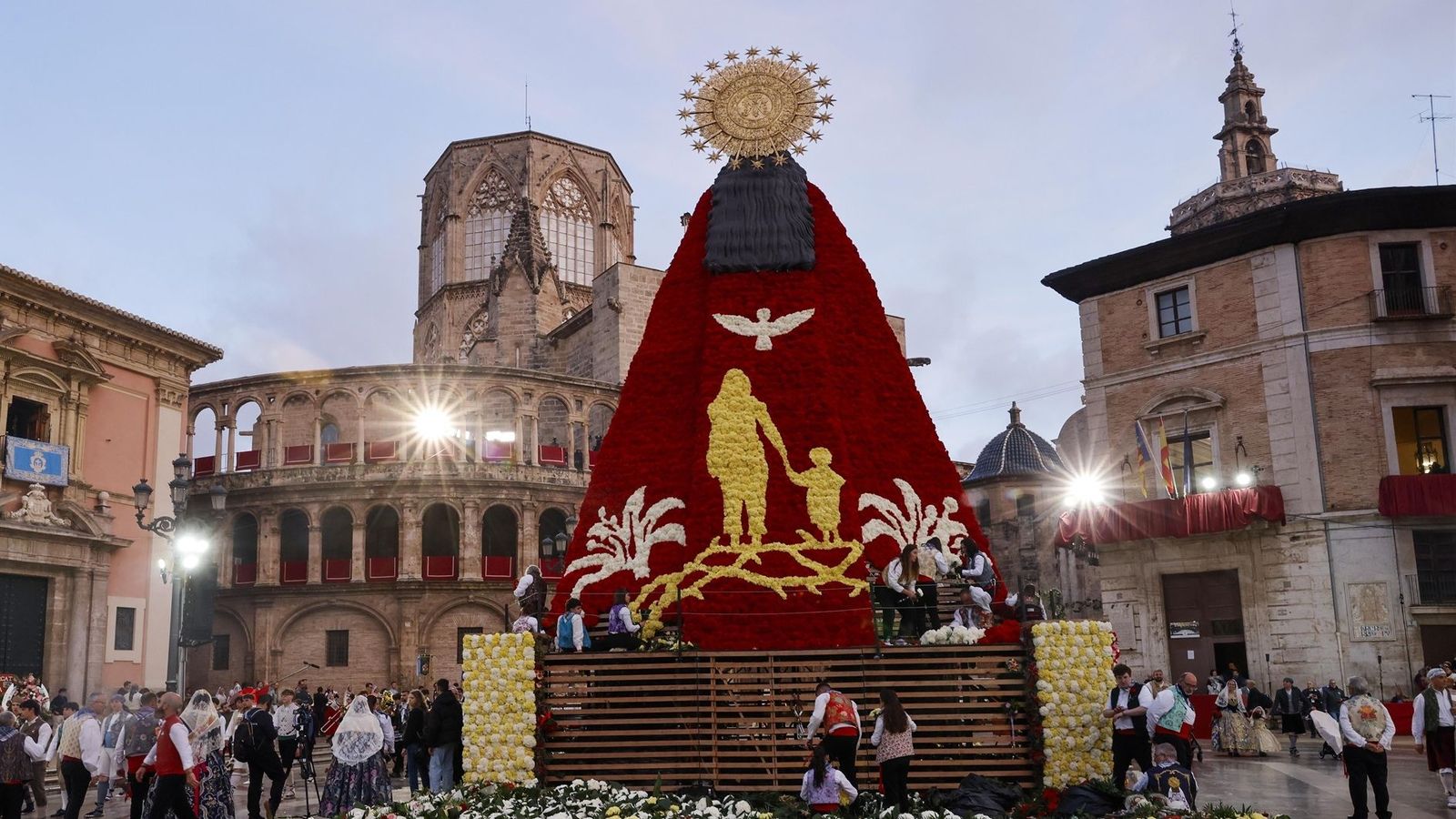 Vista de la plaça de la Mare de Déu dels Desamparats, este dimecres