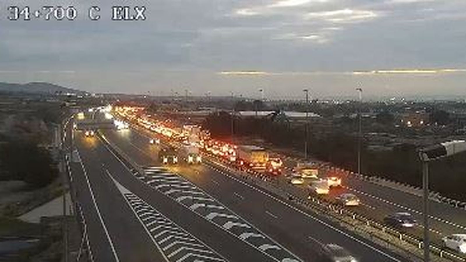 Retencions en l'A-70 a l'altura d'Elx