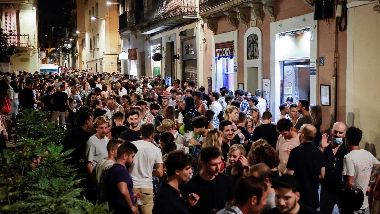 Aglomeracions al barri de Gràcia de Barcelona