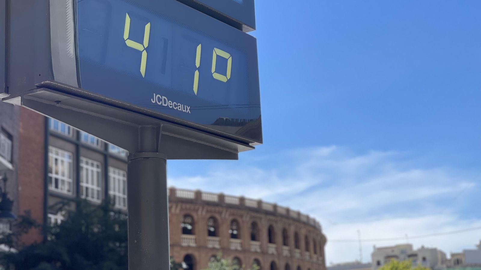 Termòmetre marca 41 graus a la ciutat de València