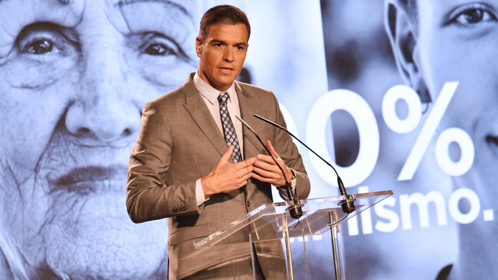 El president del govern espanyol, Pedro Sánchezn en l'acte a Guadalajara