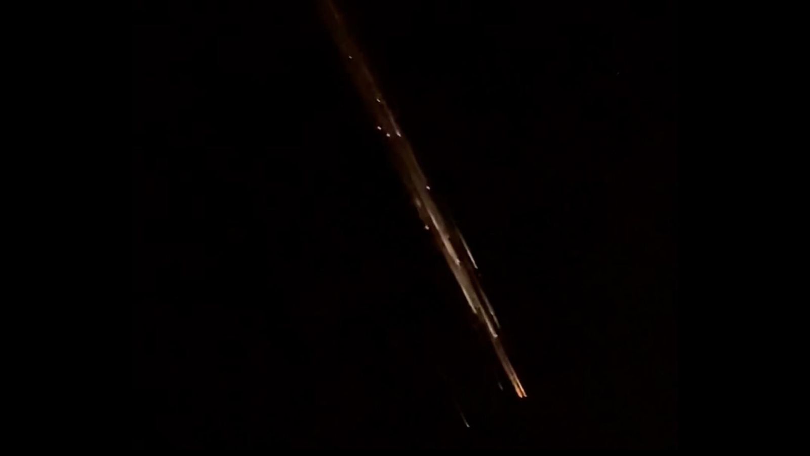 Imatges de la bola de foc des d'Águilas, Múrcia