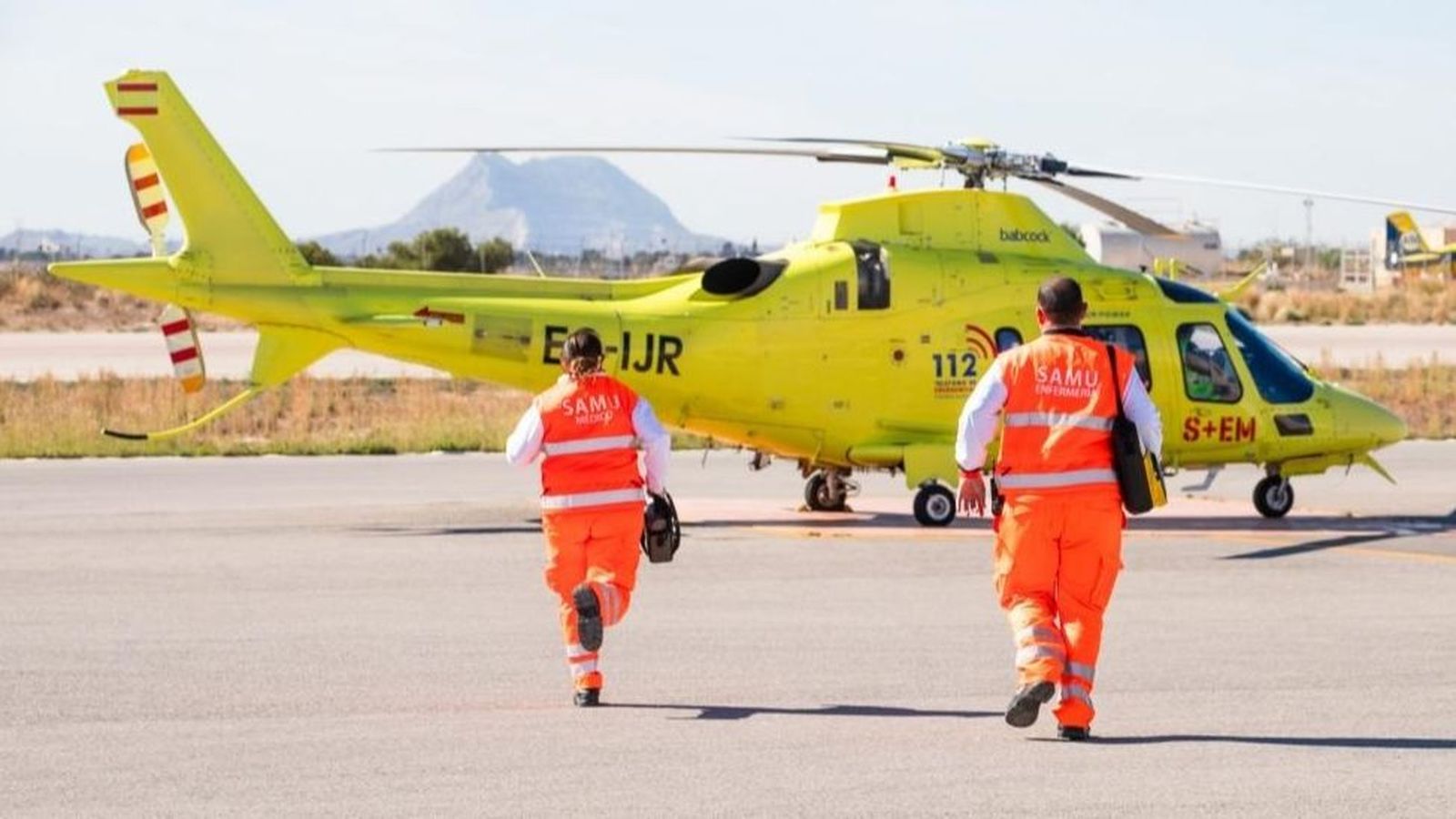 Imatge d'arxiu d'un helicòpter medicalitzat del 112