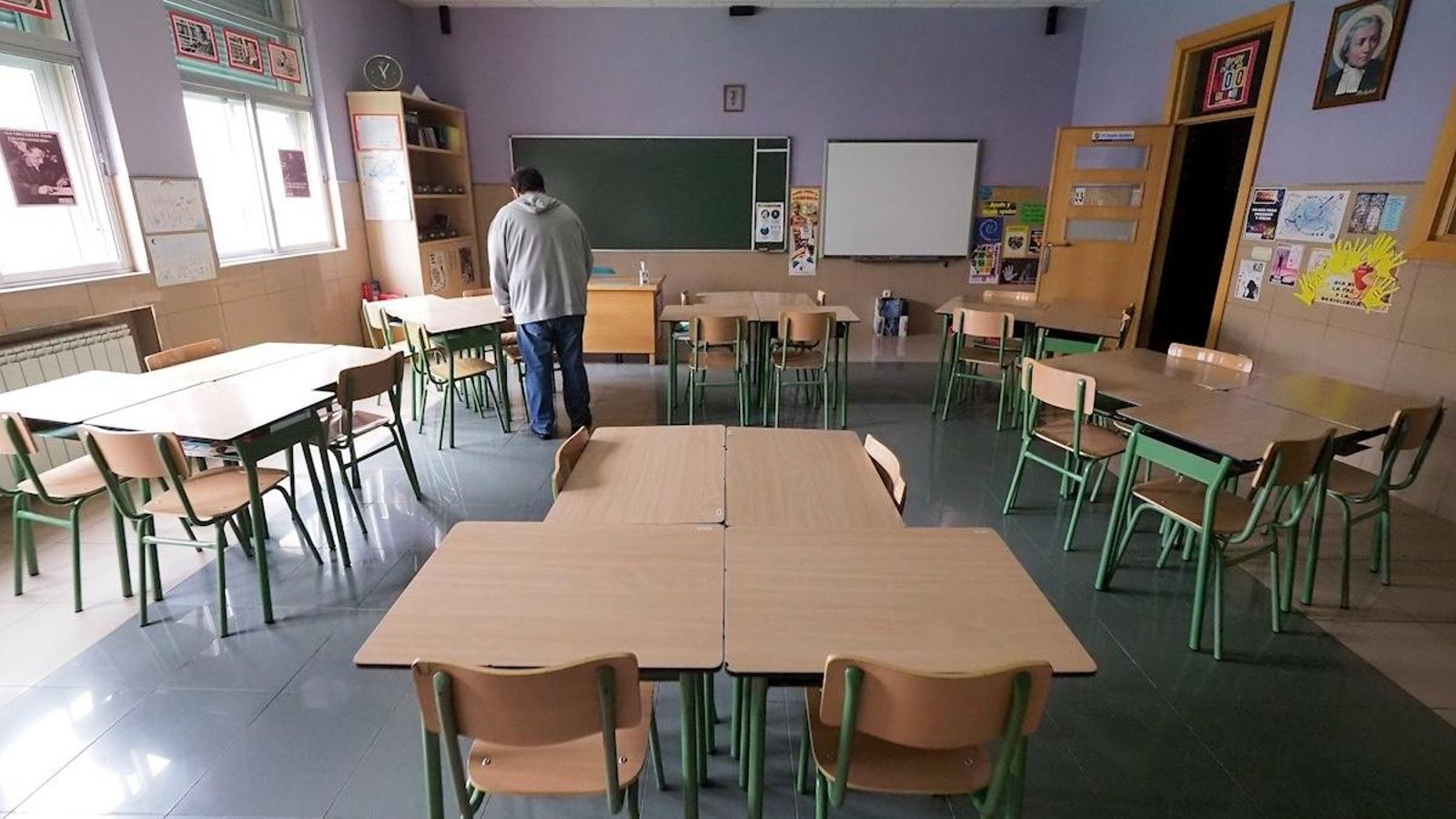 Una de les aules d'un centre educatiu valencià en una imatge d'arxiu