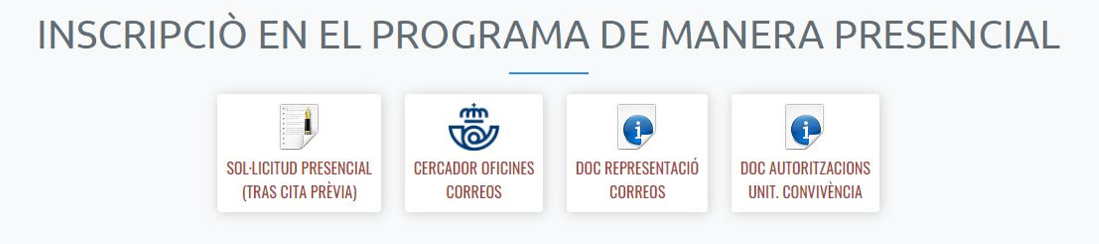 Instruccions per a la tramitació presencial del bo cistella