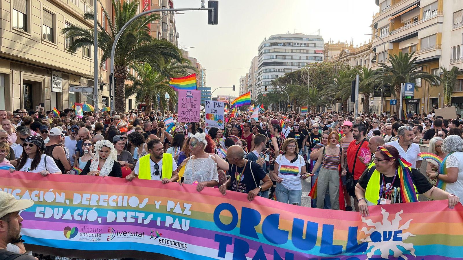 Capçalera de la manifestació de l'Orgull a Alacant WhatsApp Image 2024 07 20 at 20.06.33