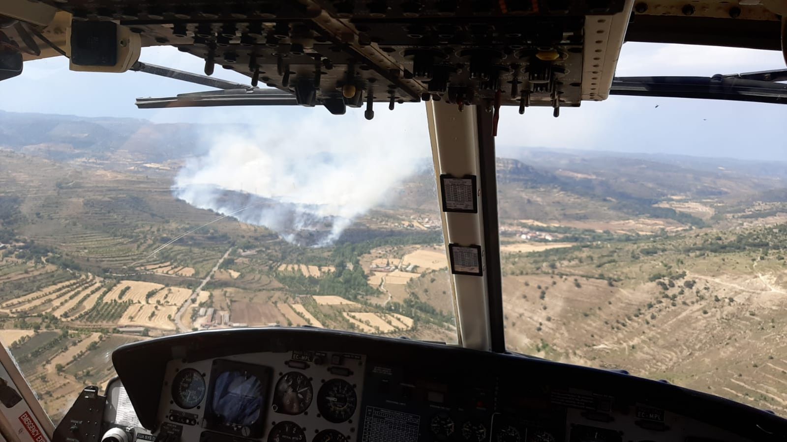 Imatge aèria de l'incendi