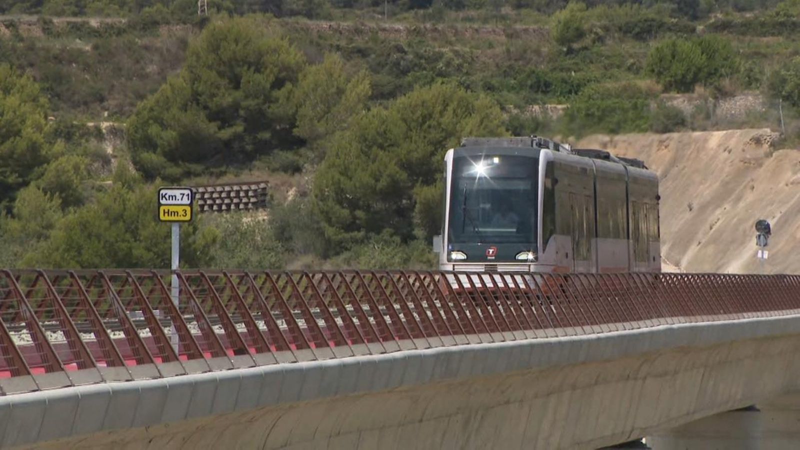 Tren de la Línia 9 del TRAM, entre Dénia i Benissa