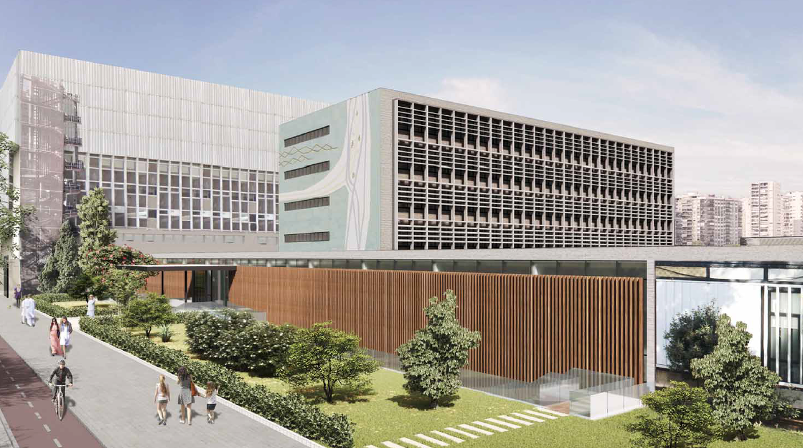 Simulació del futur edifici de consultes externes de l'hospital Clínic