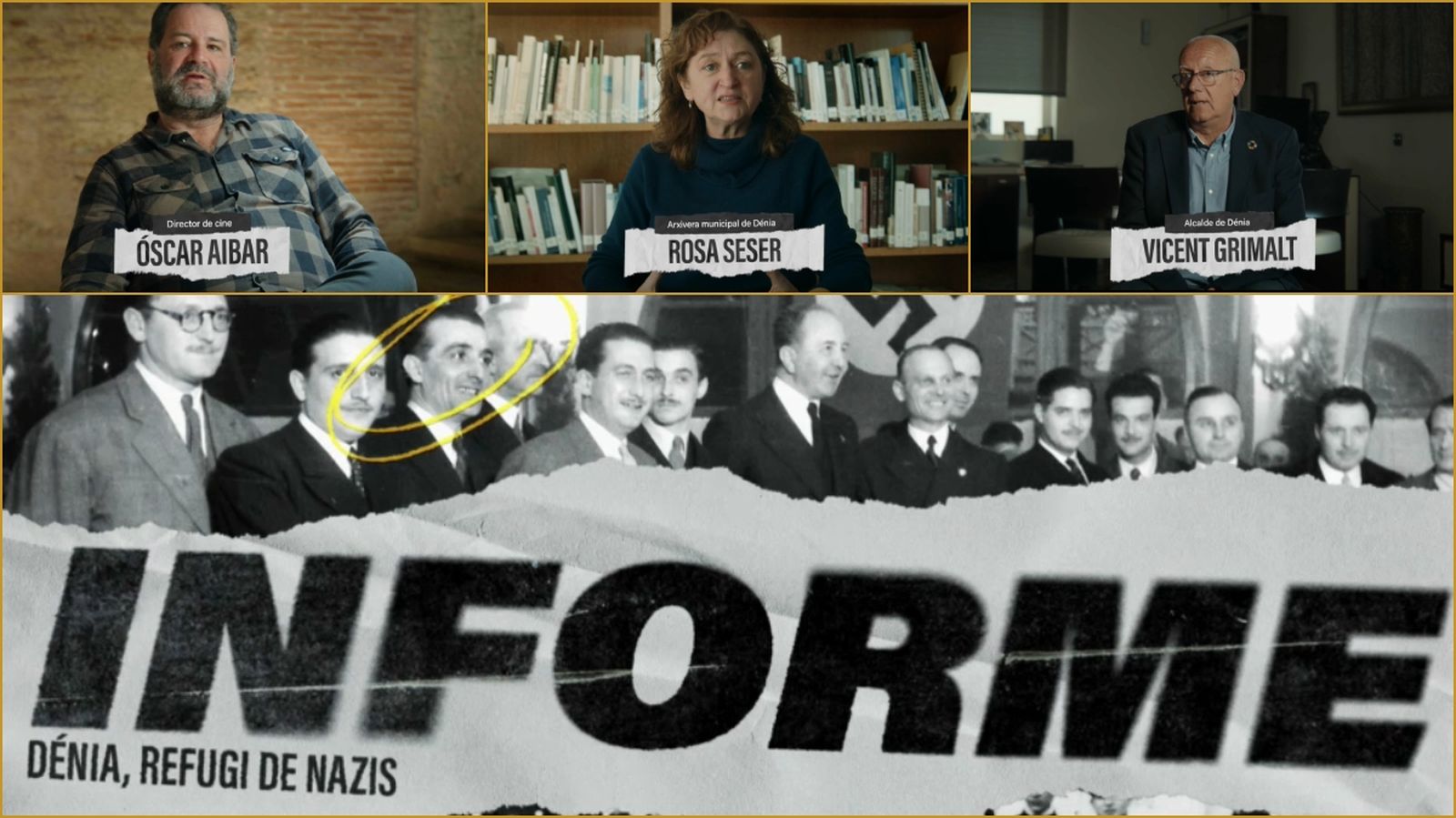 En l'Informe 'Dénia, refugi de nazis', participen el director de cine Óscar Aibar, l'arxivera municipal i l'alcalde de Dénia