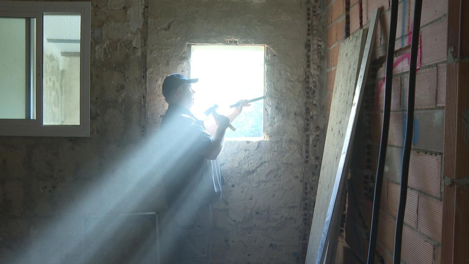 Imatge d'un treballador de la construcció