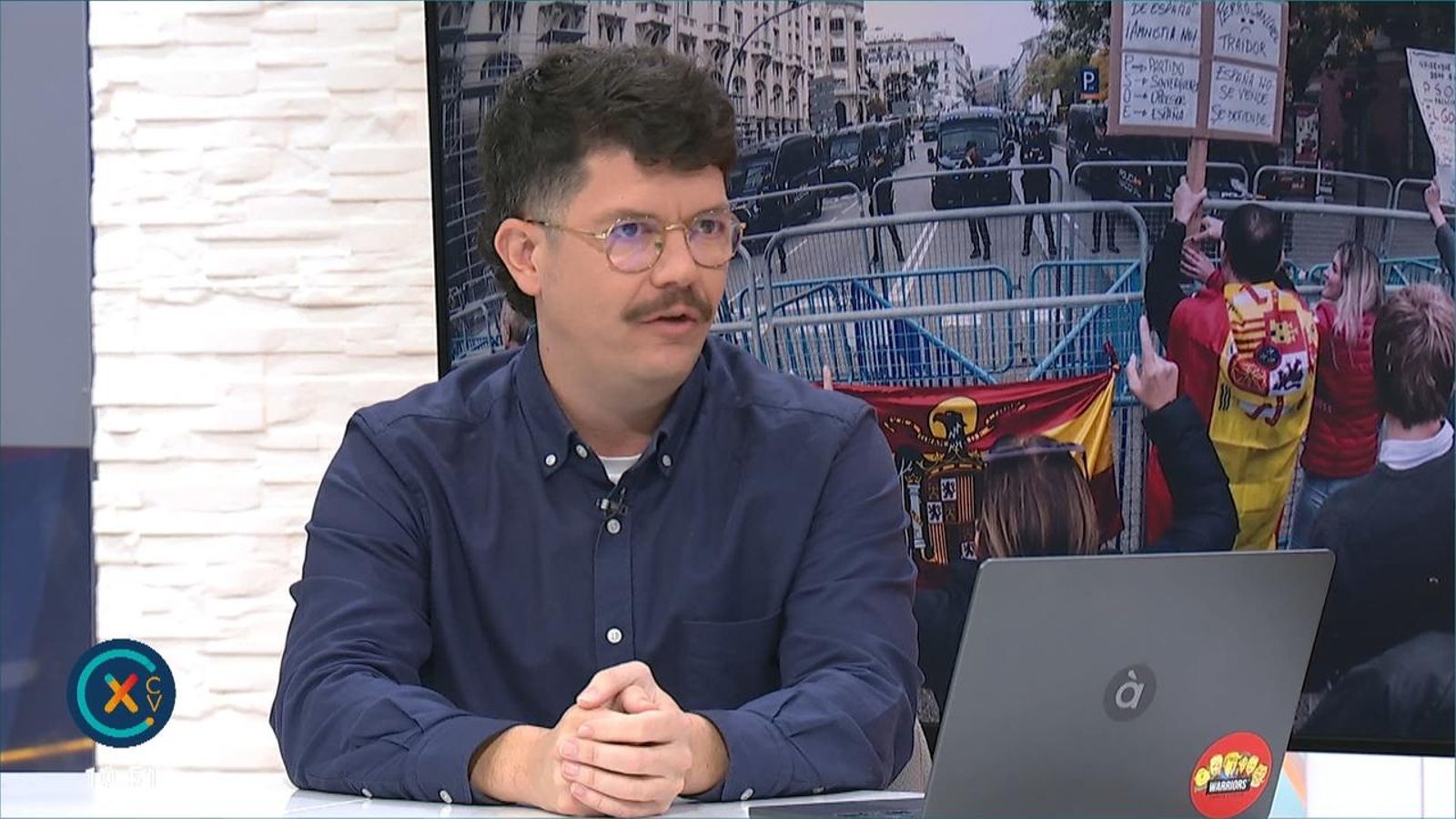 El politòleg Alex Comes, este dijous al plató de 'Connexió Comunitat Valenciana'