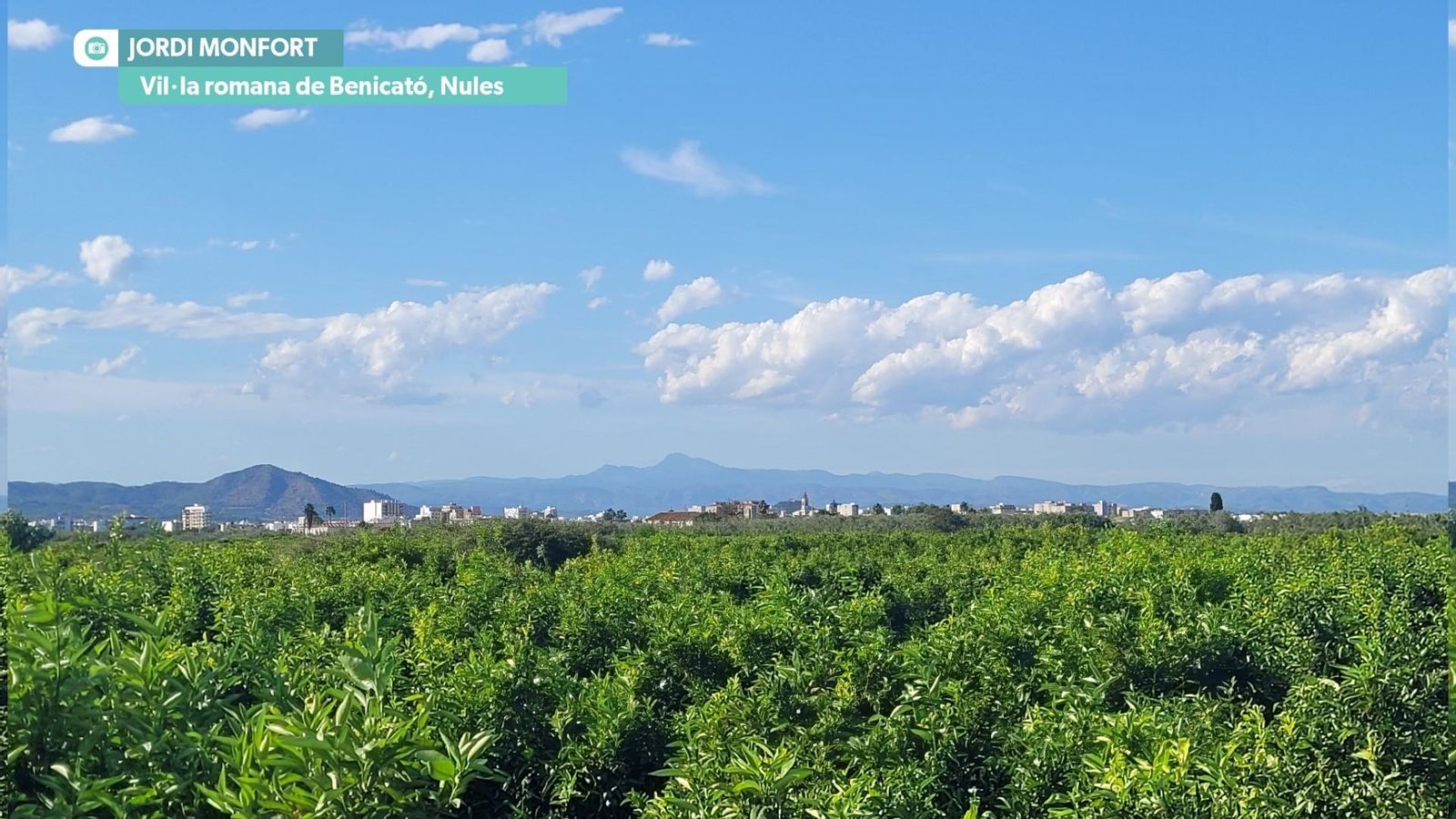 Vista de Nules amb el cel buit