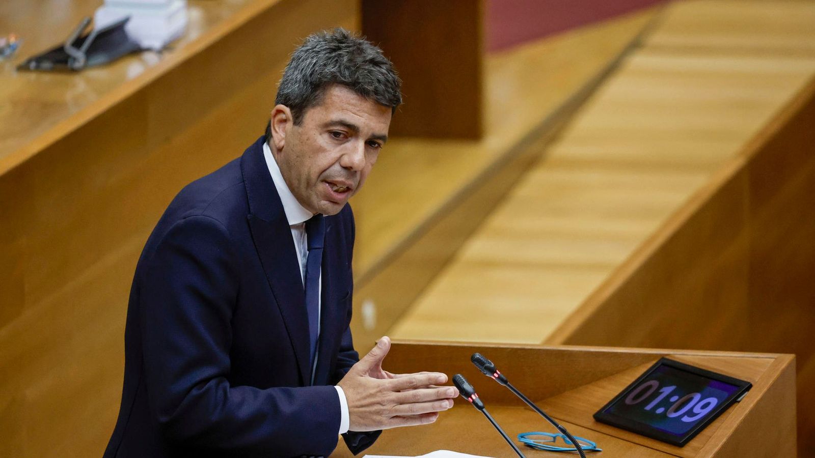 Mazón, aquest dijous en el faristol de les Corts