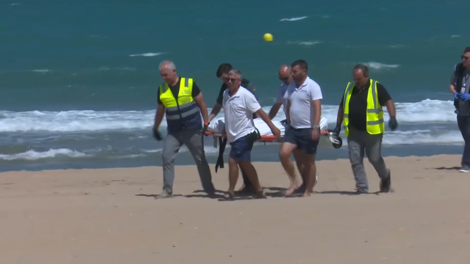 Ofegament a la platja