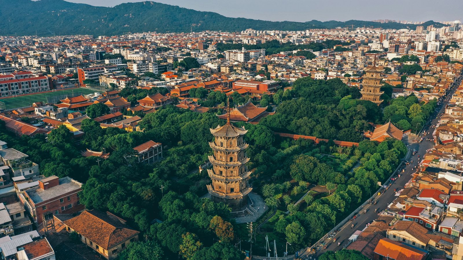 Vista aèria de la ciutat de Quanzhou, una de les més importants de la província de Fujian
