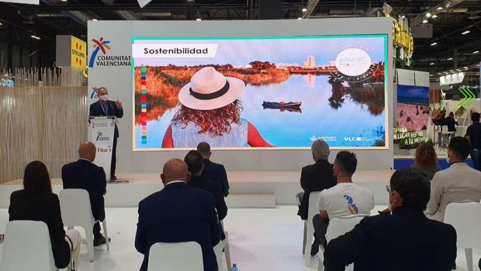 Plaça central de l'estand de Fitur Comunitat Valenciana en la passada edició