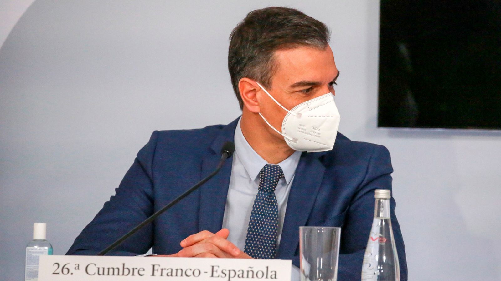 El president del govern, Pedro Sánchez, durant la XXVI cimera hispanofrancesa