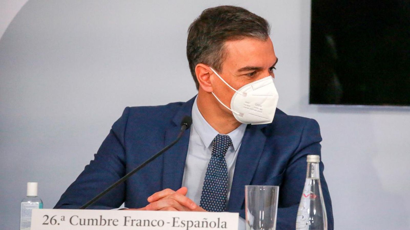 El president del govern, Pedro Sánchez, durant la XXVI cimera hispanofrancesa