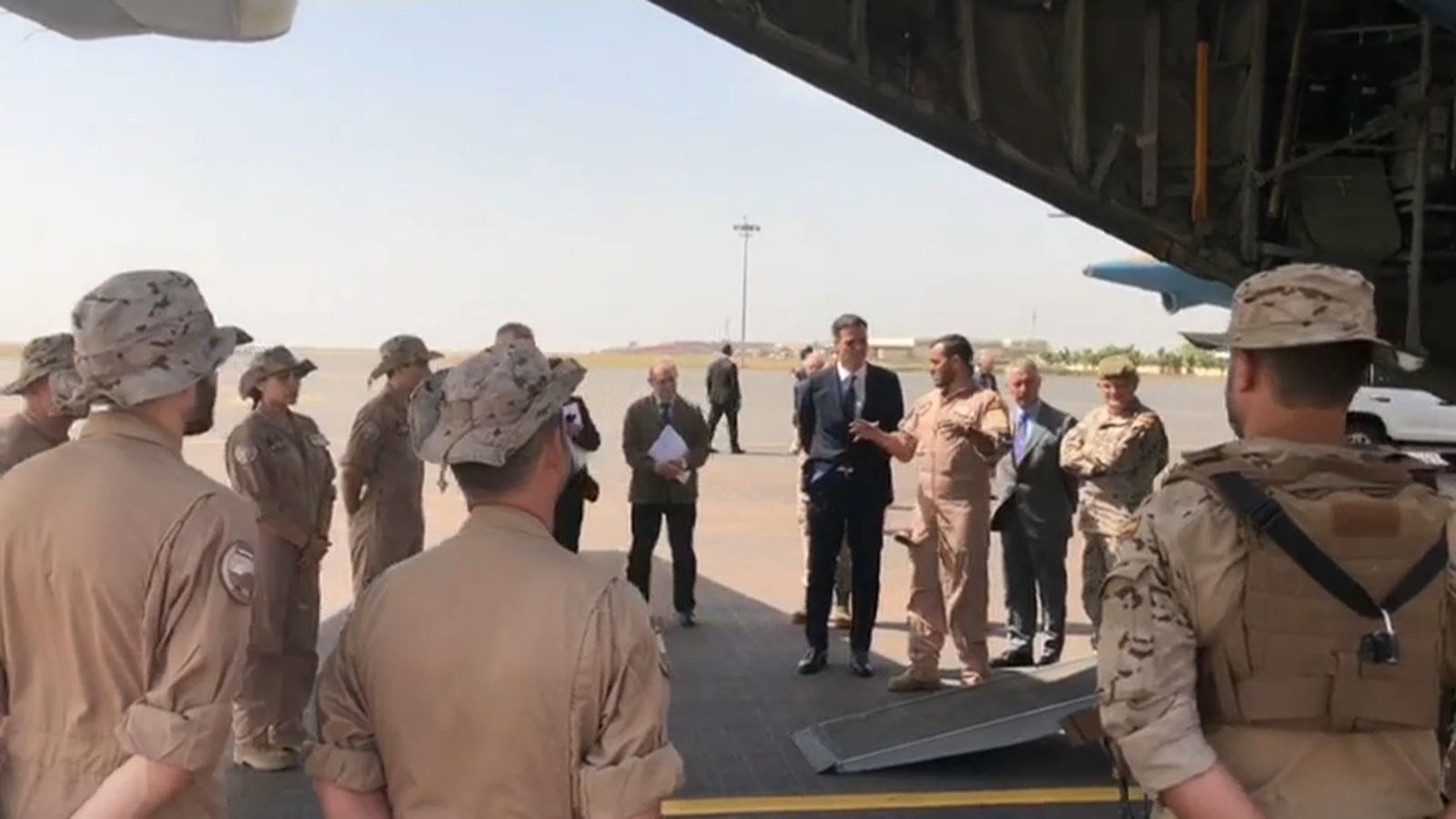 El president del govern espanyol durant la visita a Mali.