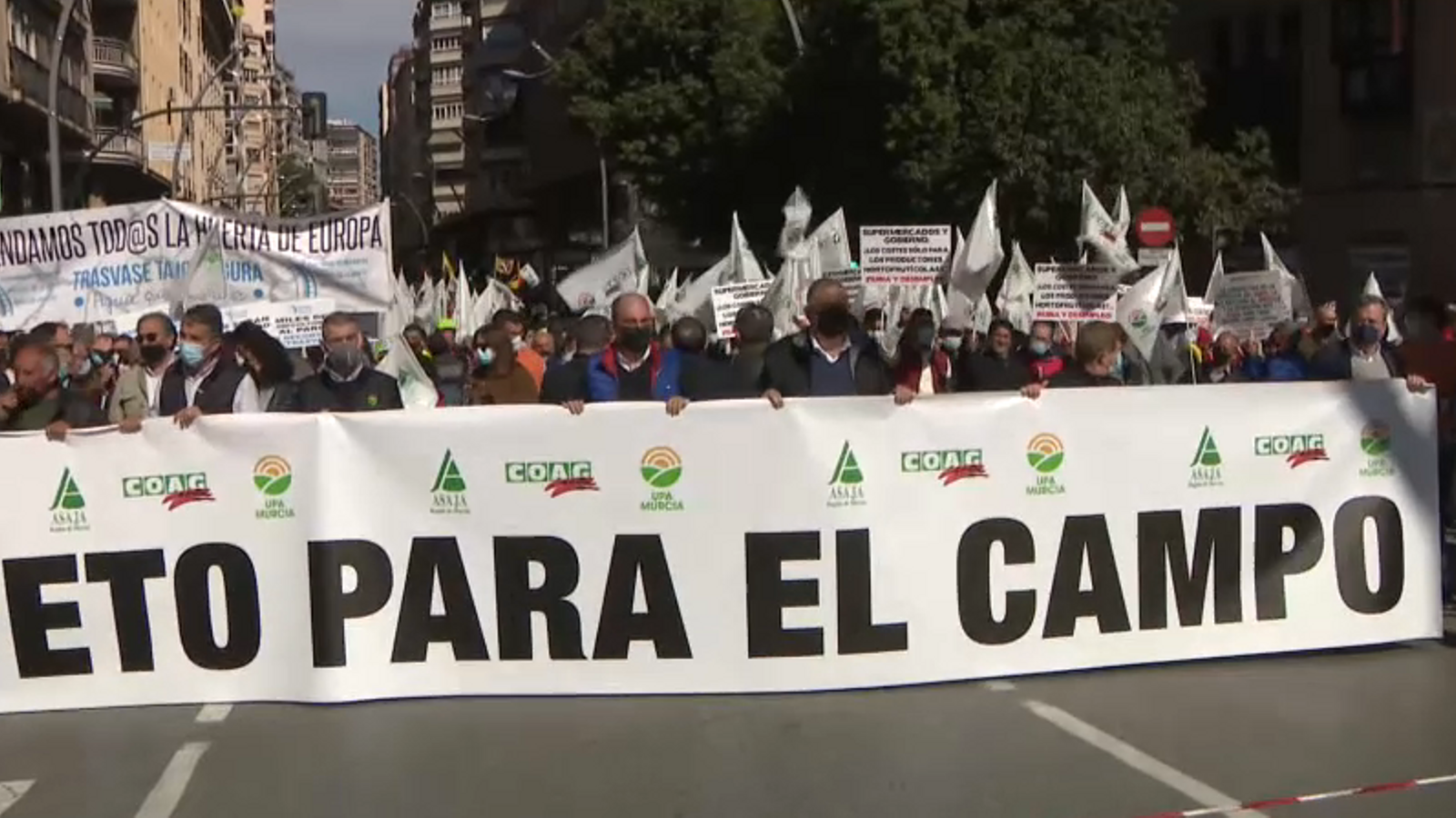 Manifestació dels agricultors a Múrcia aquest dimecres