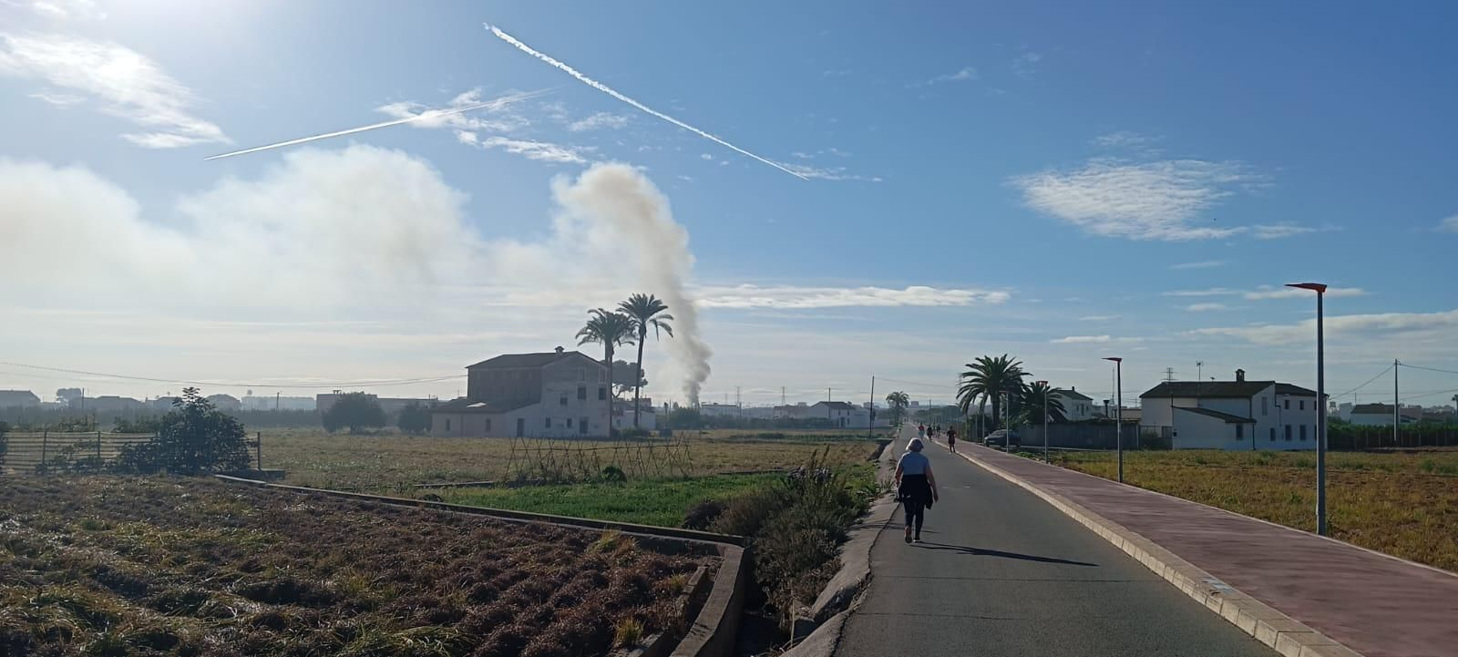 Vista de l'incendi des de Meliana