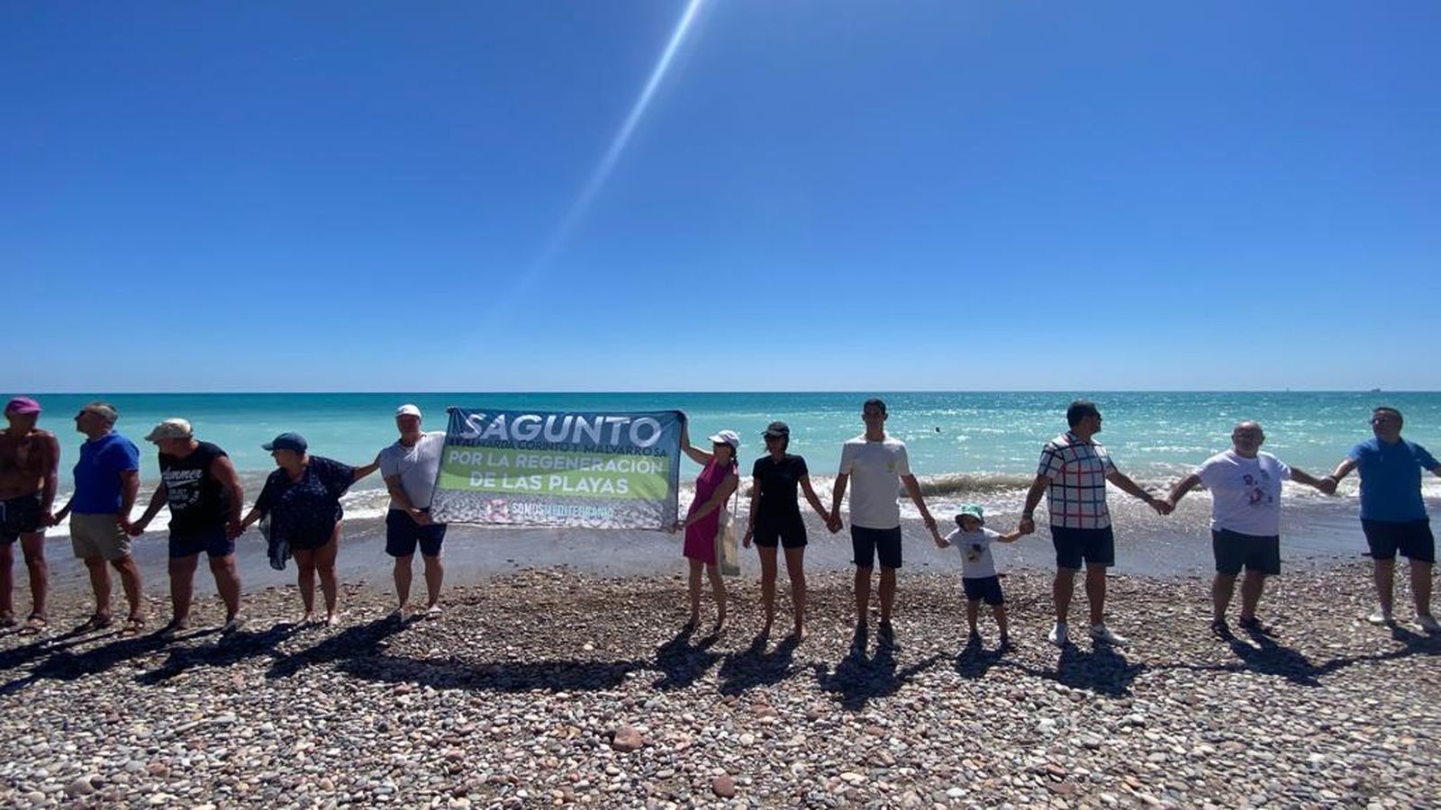 Cadena Humana en defensa de les platges de l'Almardà, Corint, Canet d'en Berenguer i Malva-rosa (Sagunt)