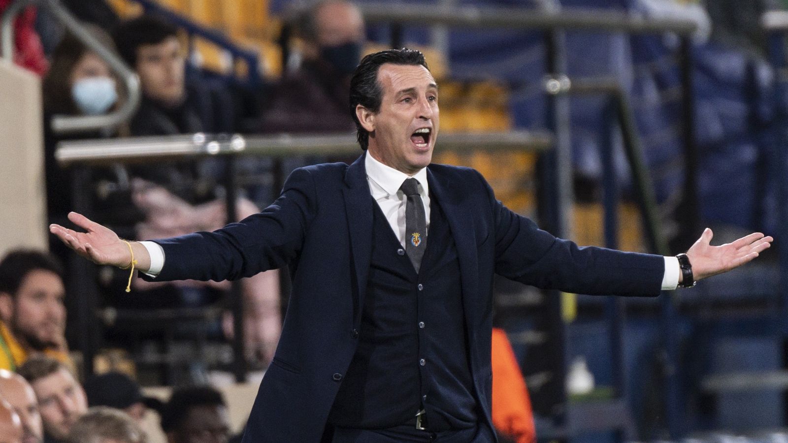 Unai Emery, durant el partit contra el Young Boys