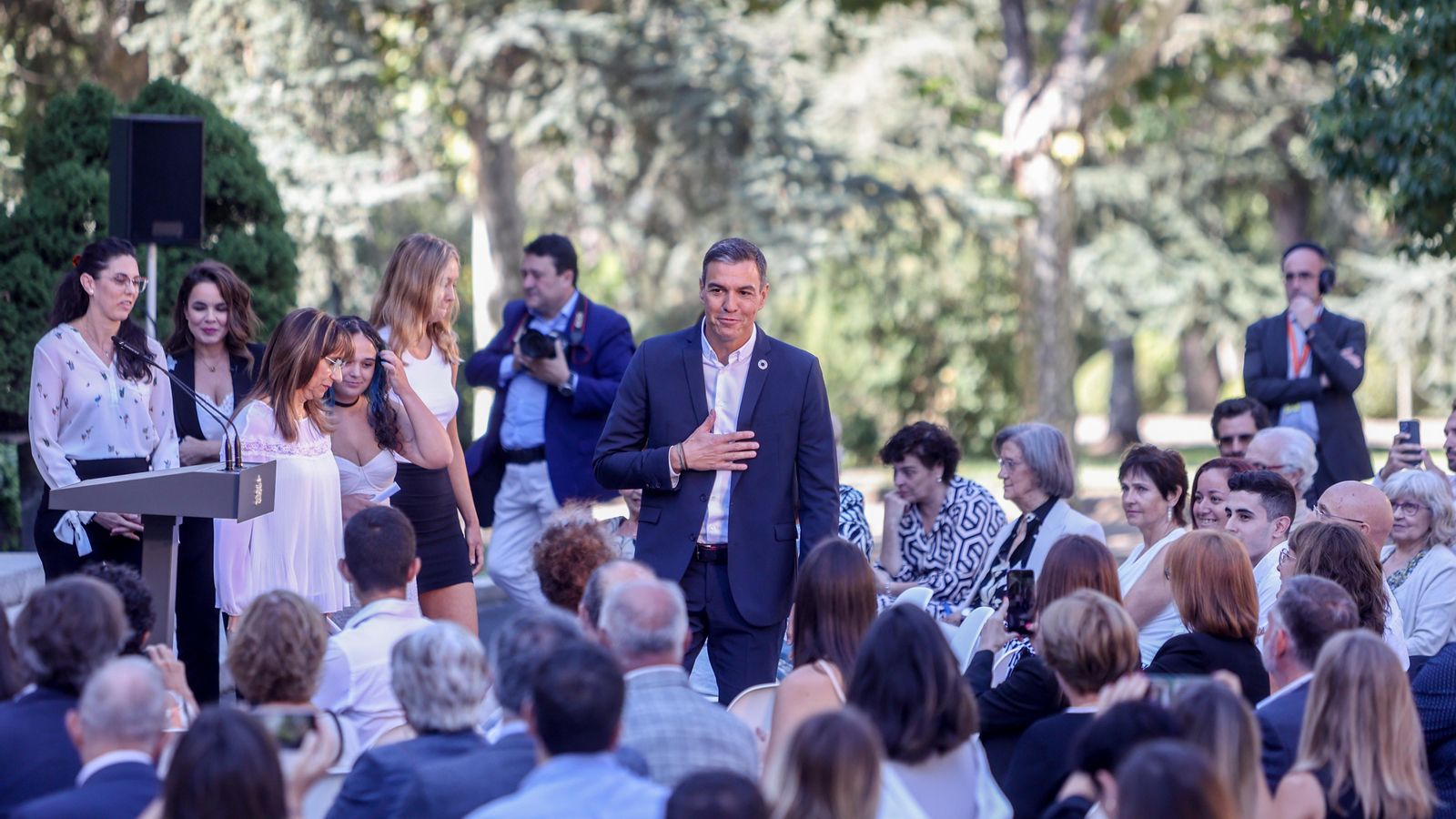 Sánchez, aquest dilluns, a l'acte amb ciutadans organitzat a la Moncloa