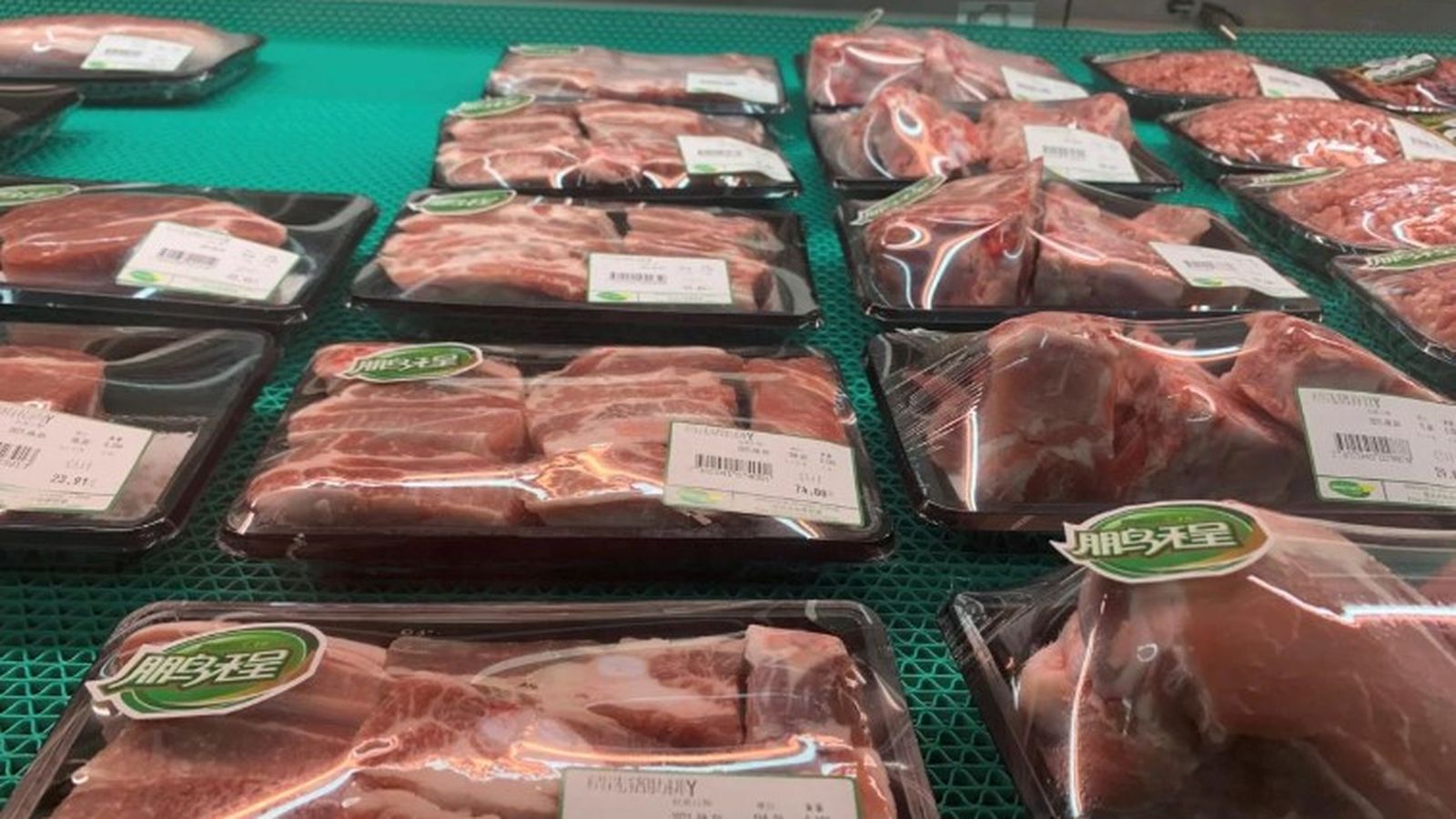Carn de porc espanyola en un supermercat de la Xina