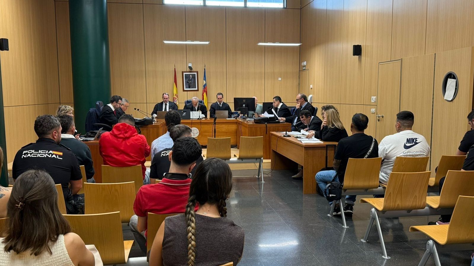 Els acusats durant el juí celebrat este divendres