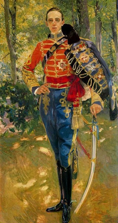 Alfons XIII amb uniforme d'Hússars Alfons XIII amb uniforme d'Hússars