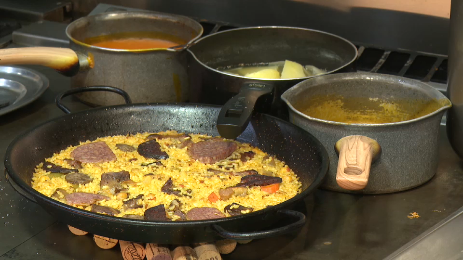 Arròs rossejat de putxero