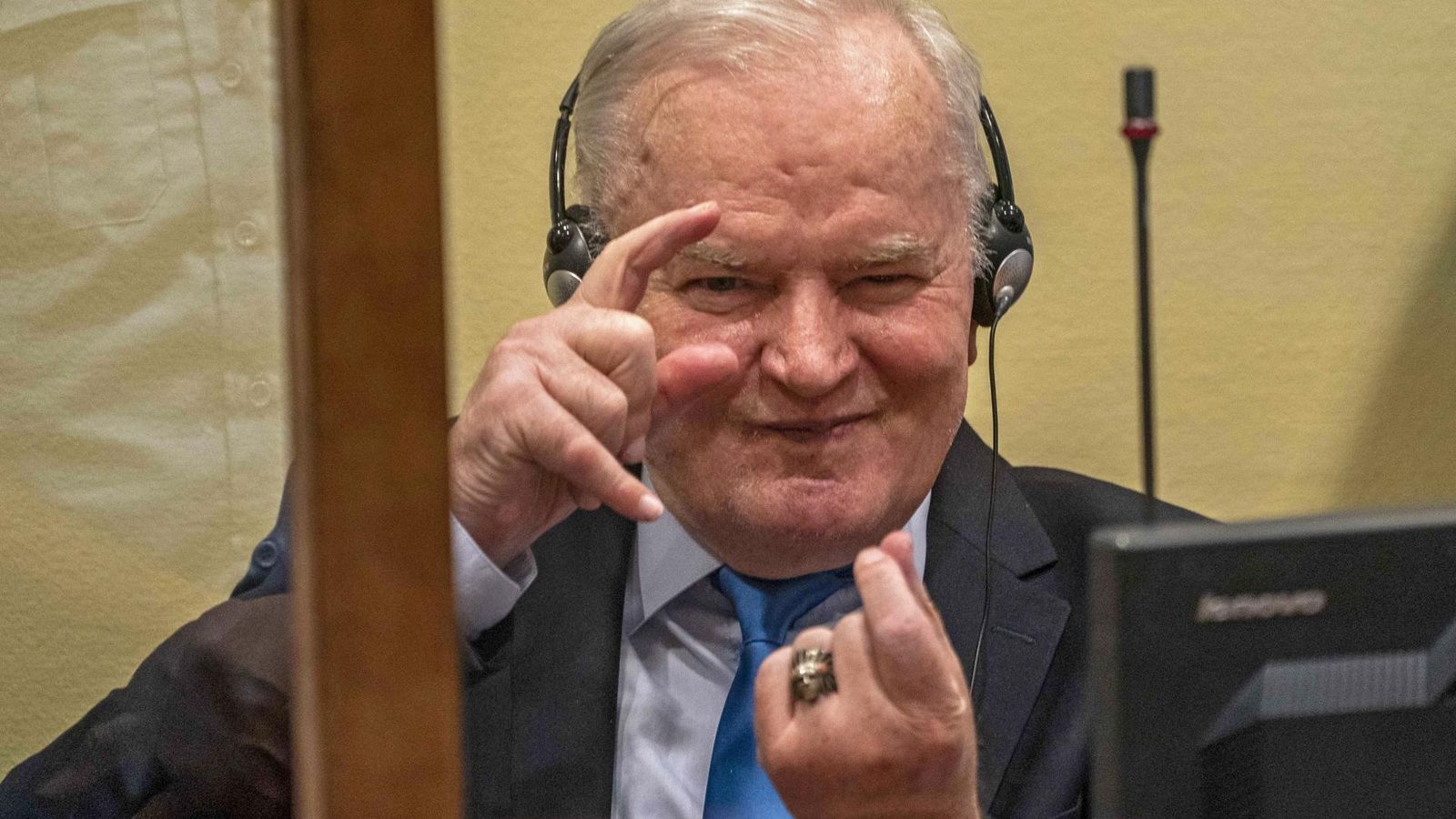 Ratko Mladic durant una apel·lació l'any 2021