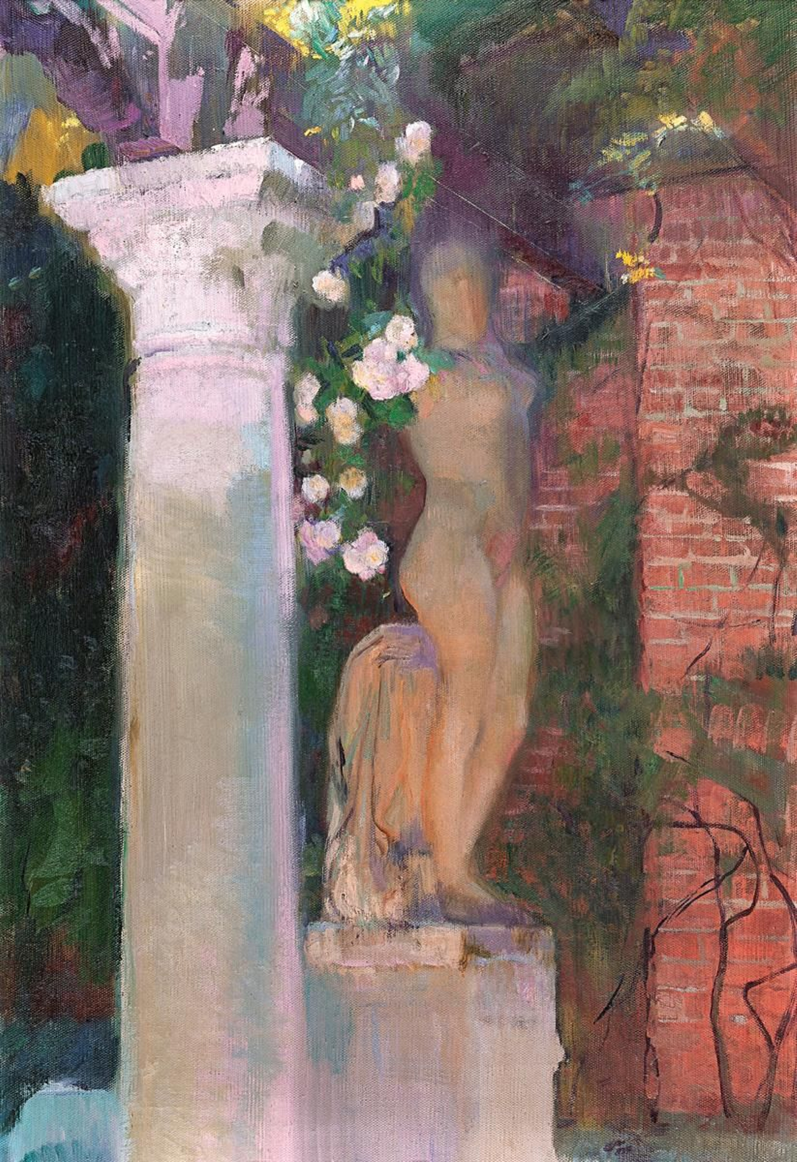 Detall del jardí de la Casa Sorolla, una de les últimes pintures de Sorolla del 1918