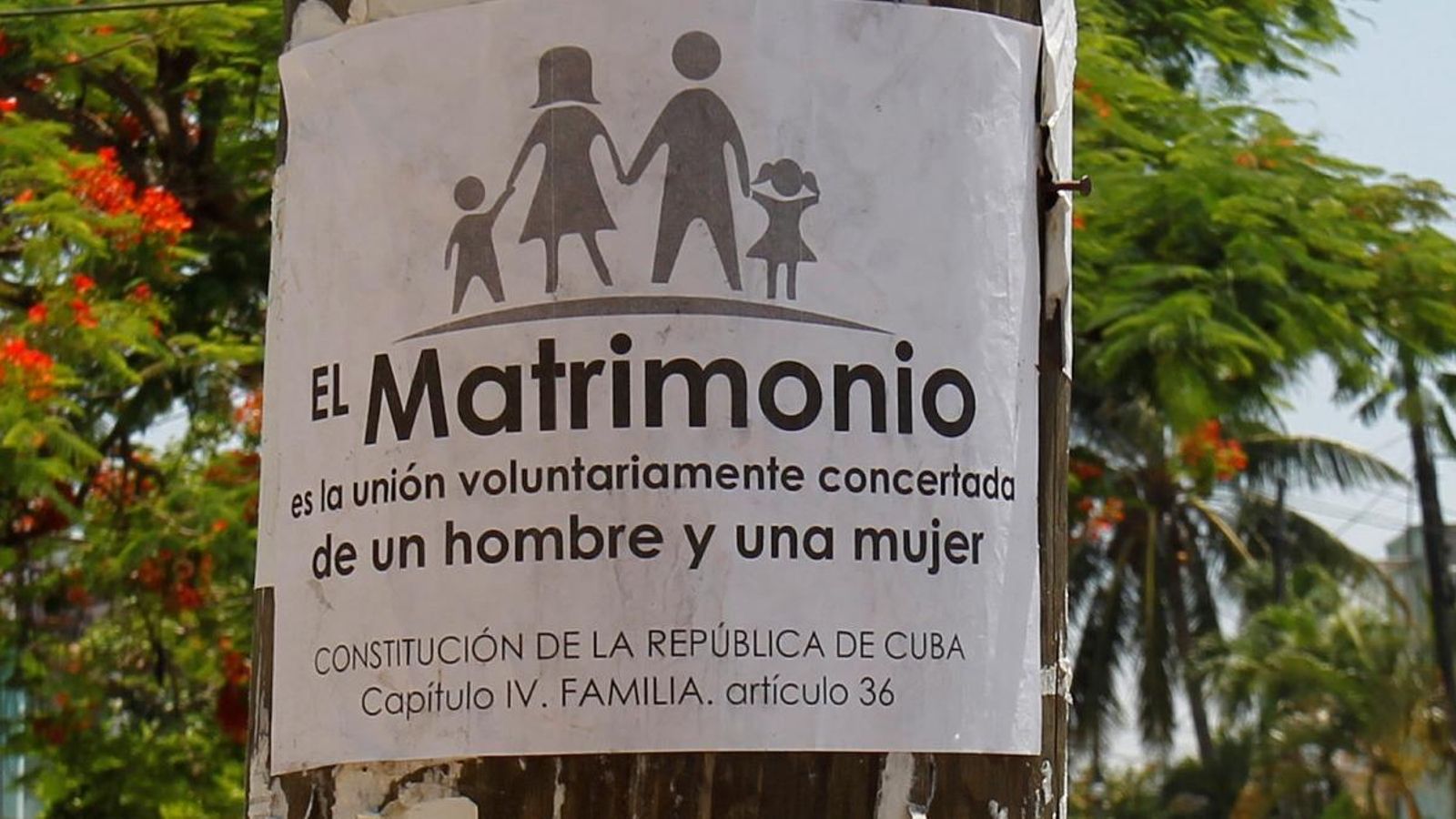 Cartells en contra del matrimoni gai a l'Havana Cartells en contra del matrimoni gai a l'Havana