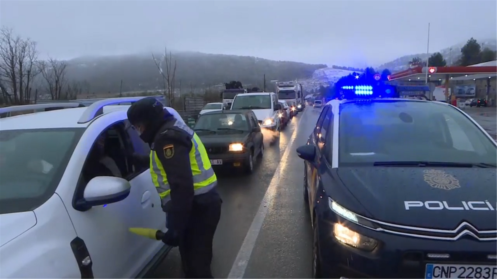 Control policial en l'accés a un municipi