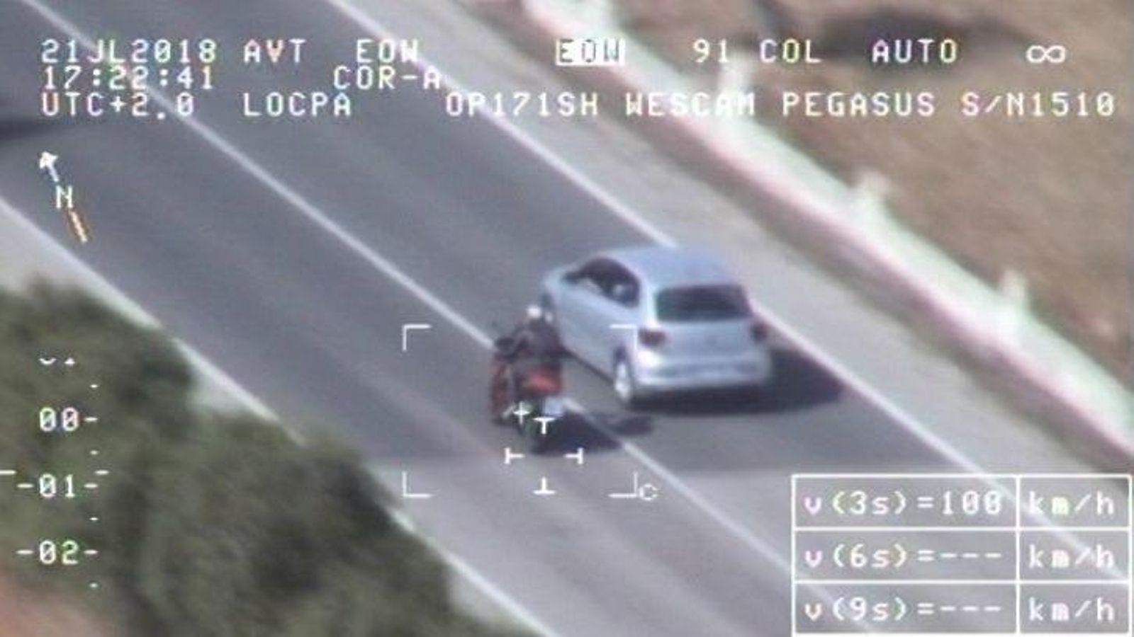 Les càmeres enregistraran, de manera automàtica, els vehicles que creuen una línia continua en les incorporacions, una de les causes més habituals dels accidents