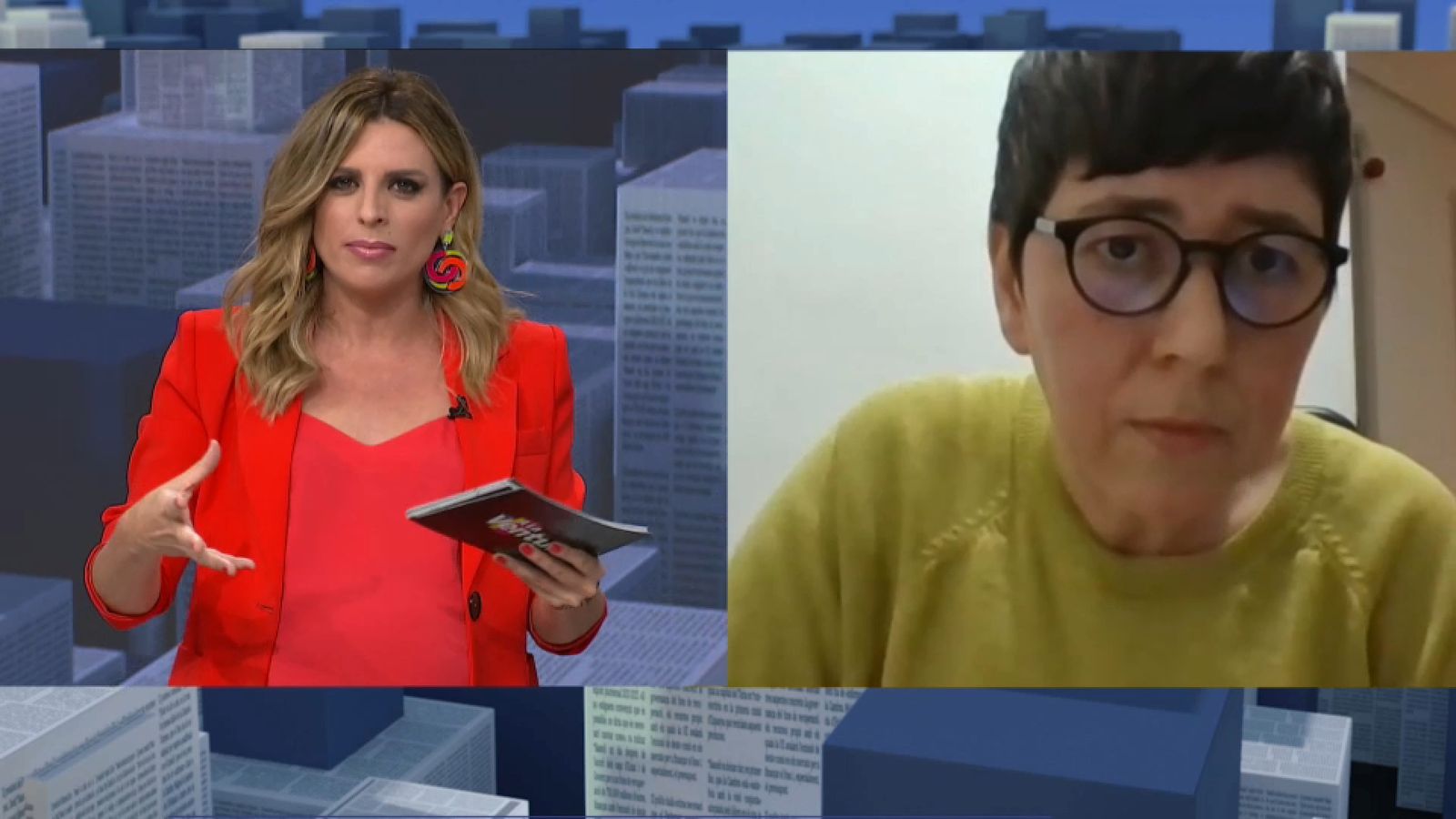 La coordinadora autonòmica i síndica de Podem, Pilar Lima, durant l'entrevista amb Marta Ventura