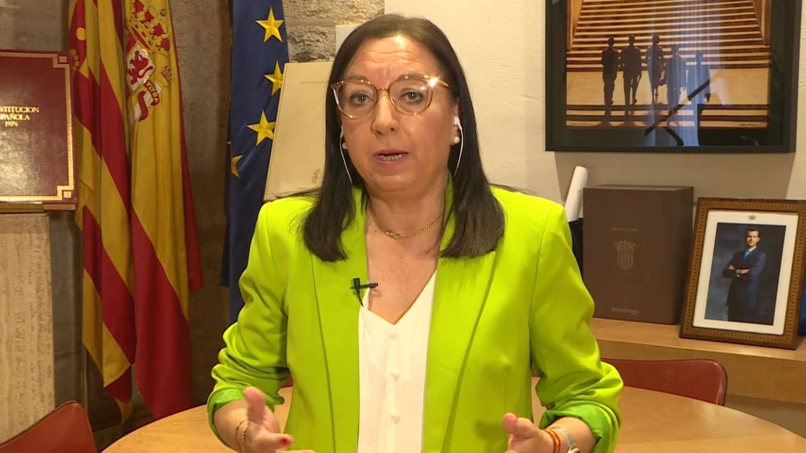 La presidenta de les Corts, Maria de los Llanos Massó