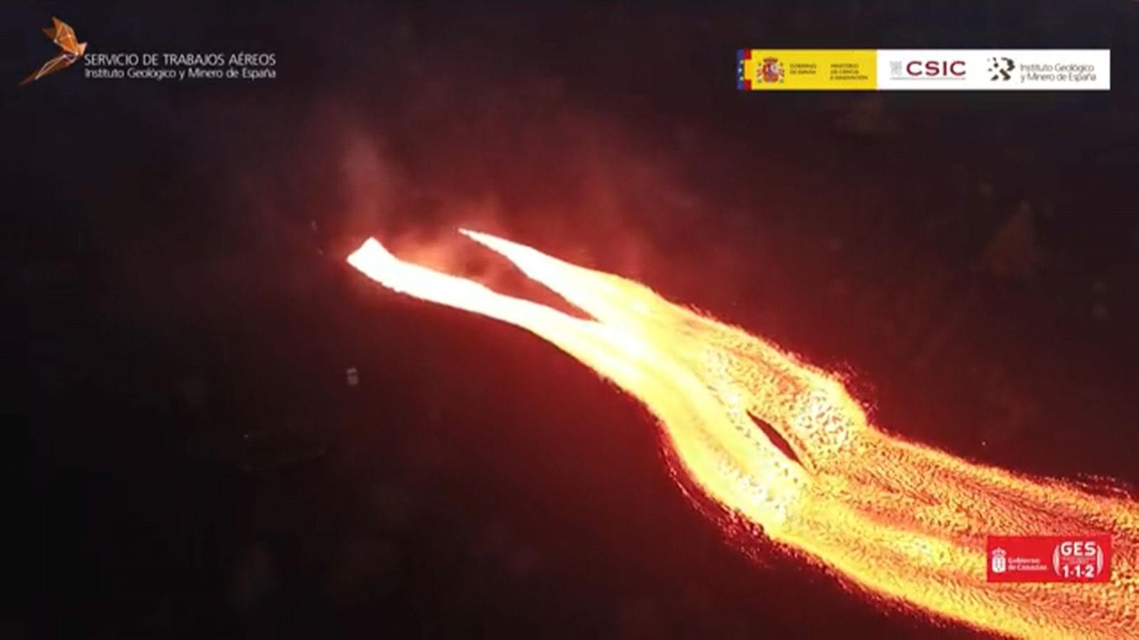 Dues llengües de lava més al volcà de La Palma