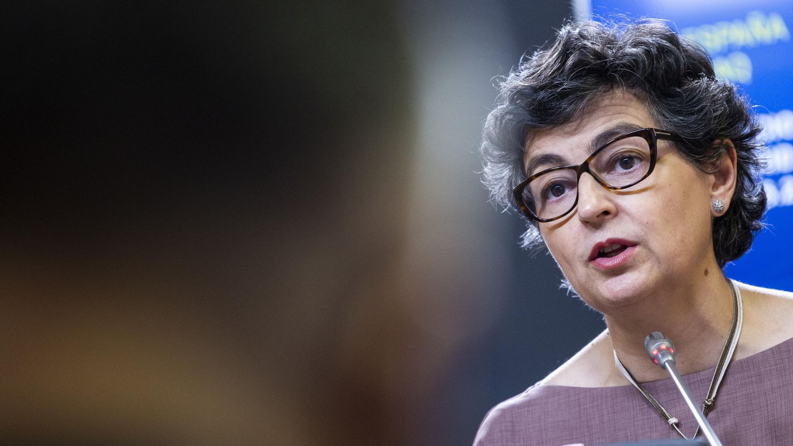 L'exministra d'Afers Exteriors en una roda de premsa del passat mes de juny