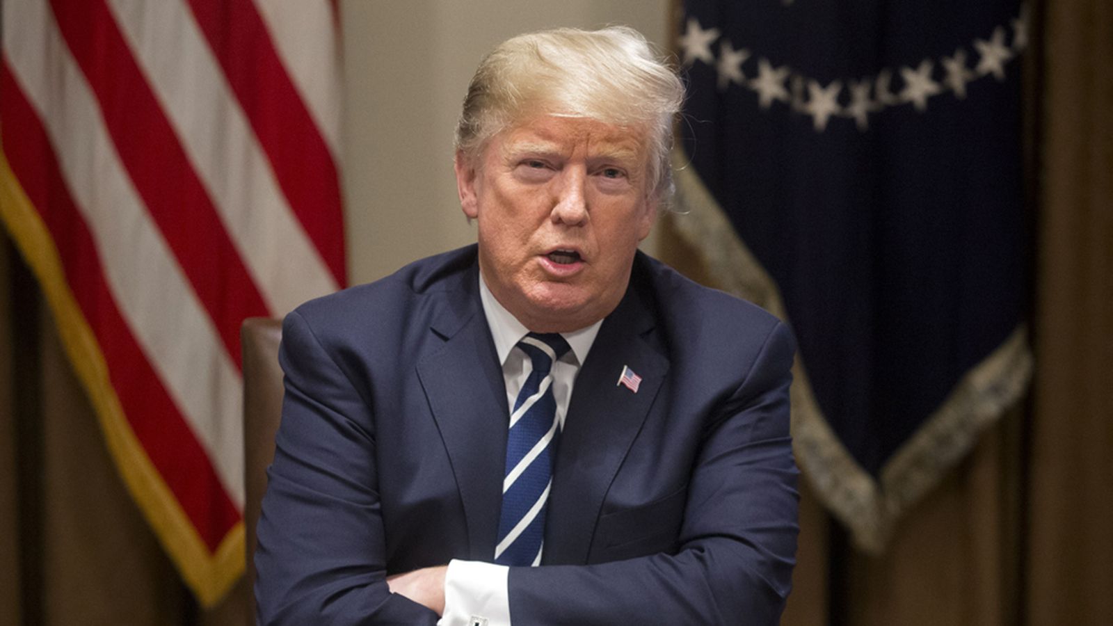 Donald Trump es dirigeix als membres del Congrés a la Casa Blanca, aquest dimarts