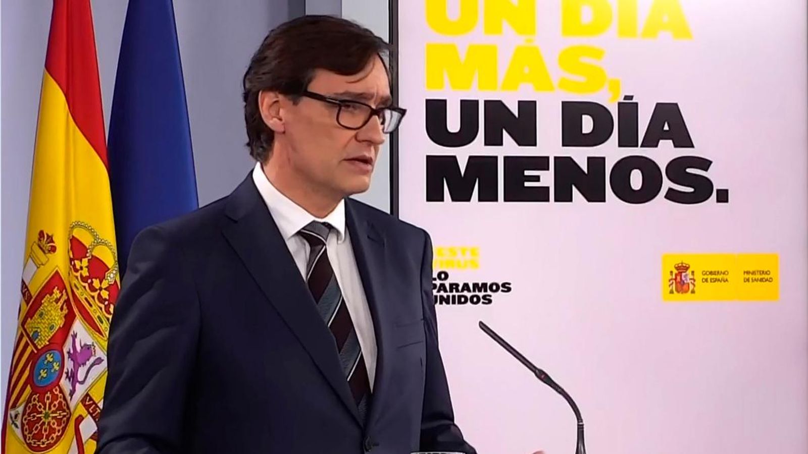 Imatge d'arxiu del ministre de Sanitat, Salvador Illa, després del Consell de Ministres