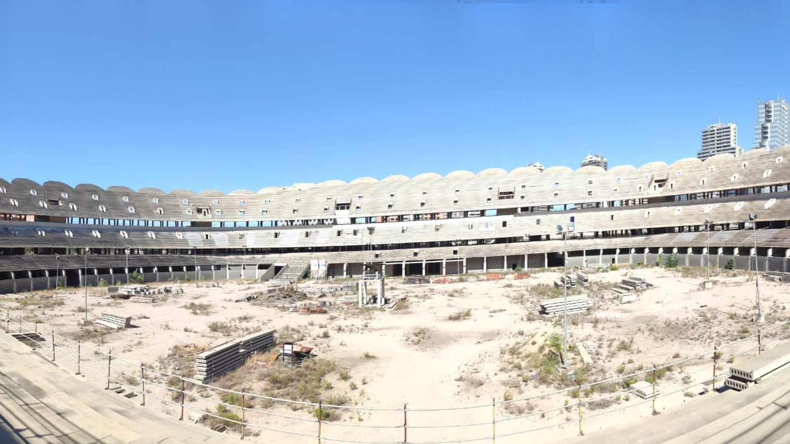 Estadi del nou Mestalla en obres