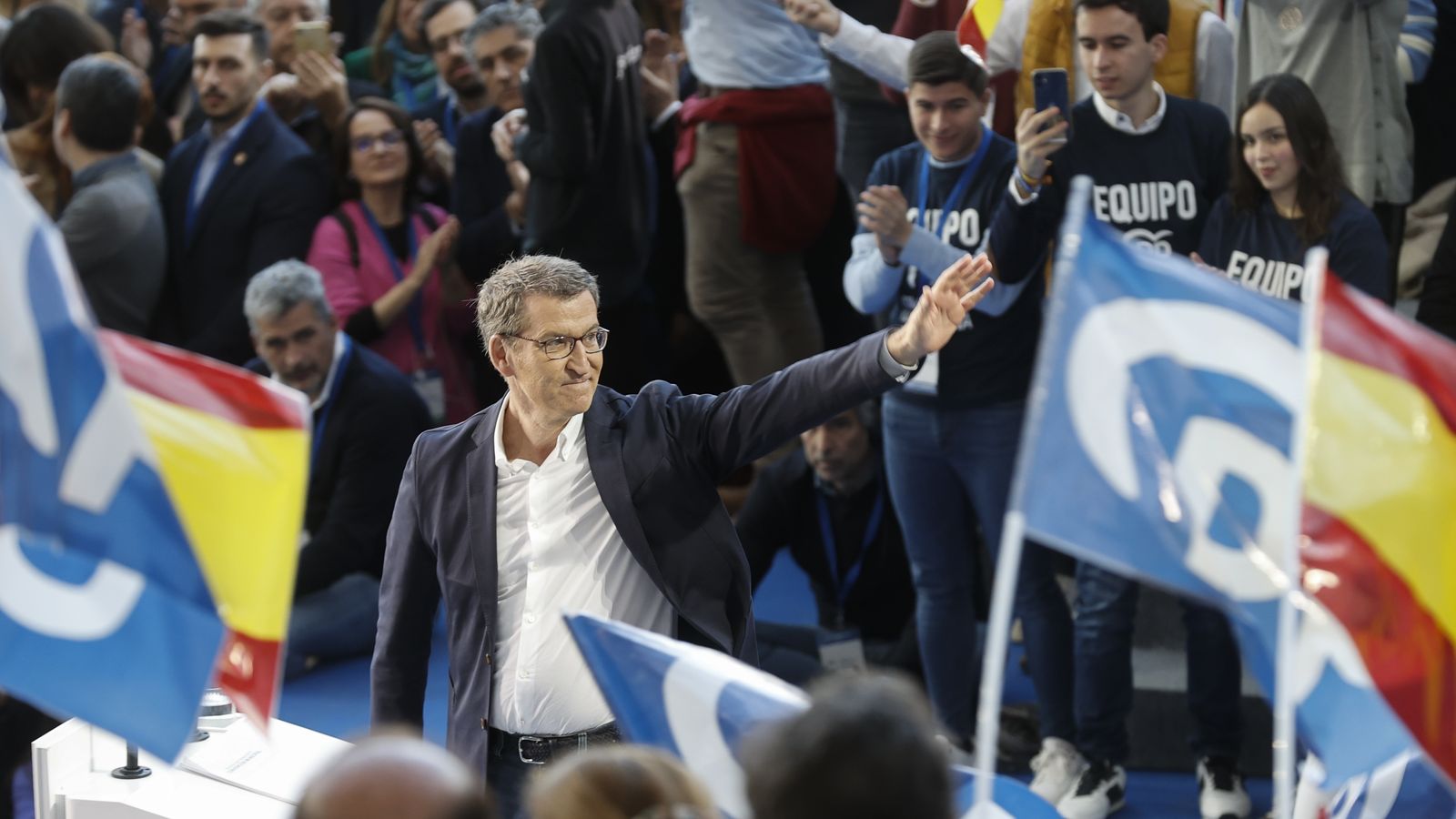 El president del PP, Alberto Núñez Feijóo, en la 26a Intermunicipal del PP