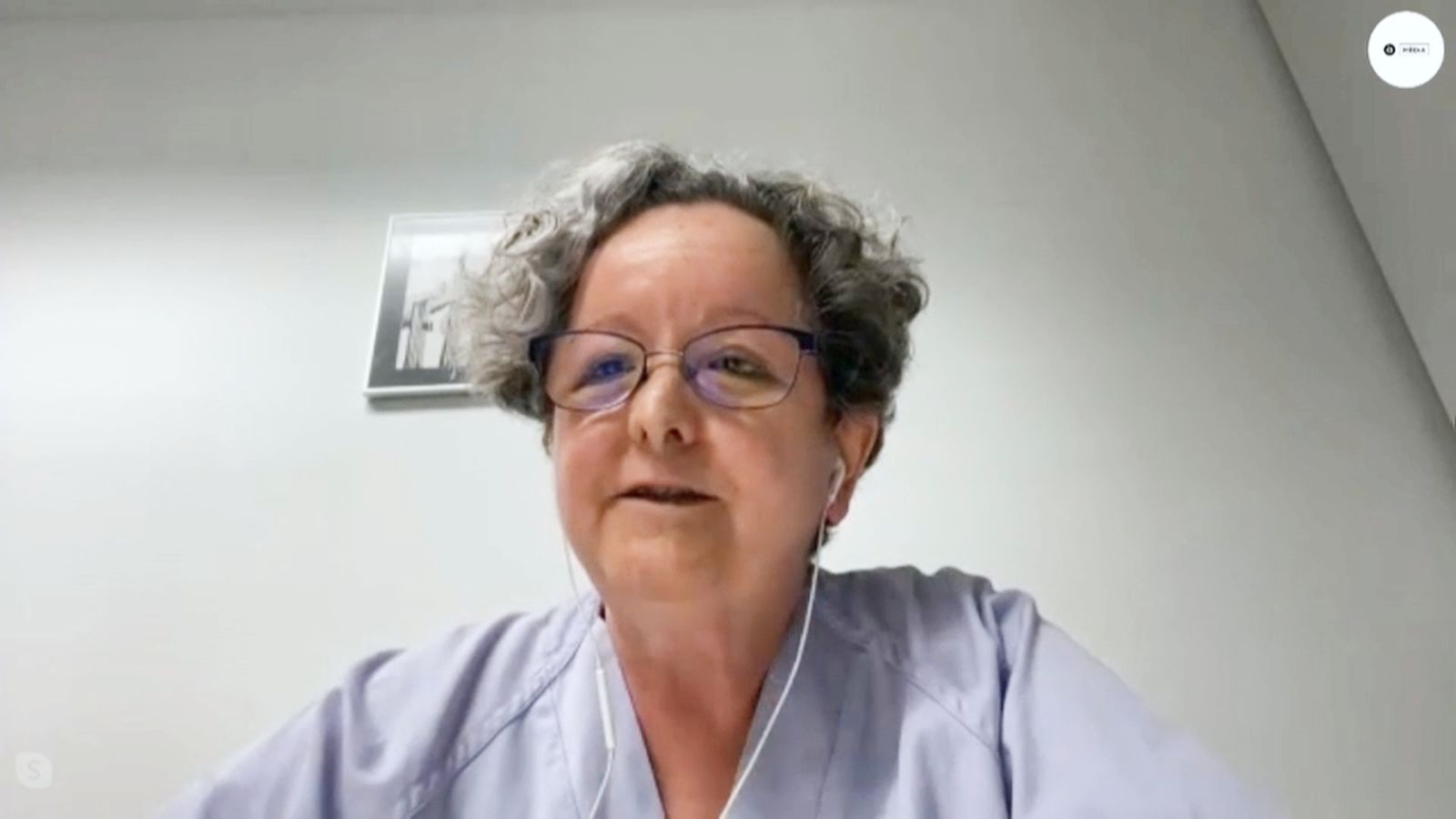 La presidenta de la Sovamicyuc, Marisa Blasco Cortés, durant la seua intervenció en À Punt NTC 20H